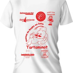 T-shirt créé par Creacool pour le "Tartaminot". C'est un tournoi de rugby destiné à des enfants de 6 ans et se déroulant sur un tatami. L'école de rugby est en corrélation avec le "rugby club de Tarascon".